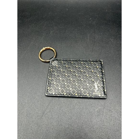 Yves Saint Laurent YSL Beaute Black and Gold Keychain Wallet Mirror - Picture 1 of 4